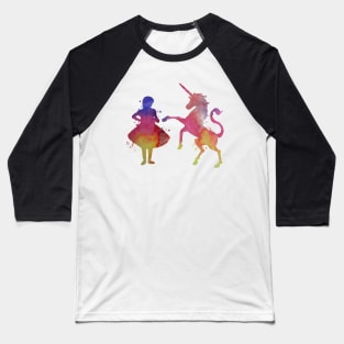 Girl and a unicorn Baseball T-Shirt